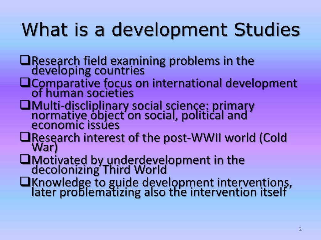 development studies research