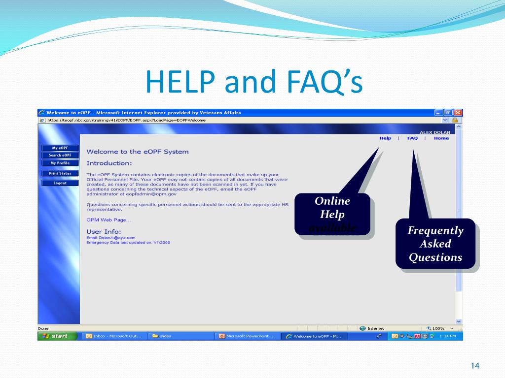 Ppt Welcome To Electronic Official Personnel Folder Eopf For