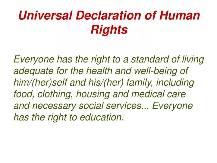 PPT - Universal Declaration of Human Rights PowerPoint Presentation, free download - ID:1564671