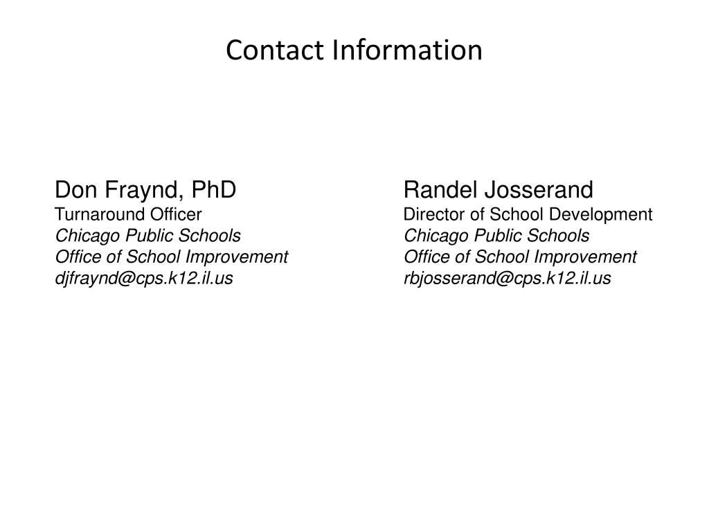 PPT - School Improvement in the Chicago Public Schools PowerPoint ...