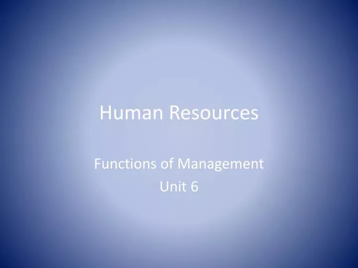 human resources n.
