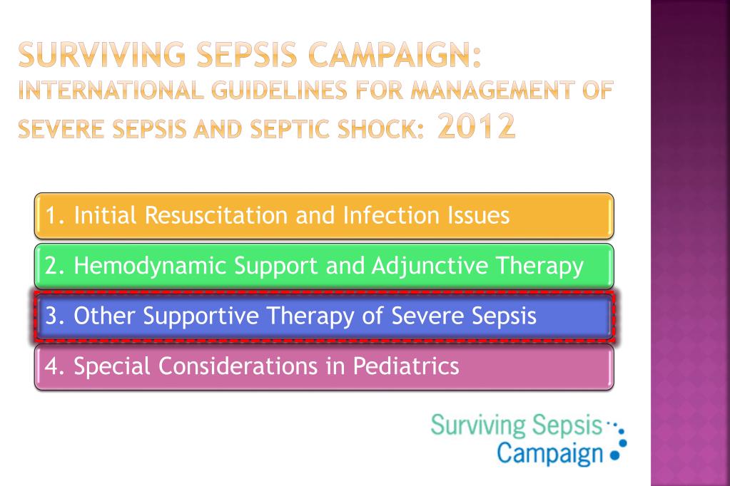 PPT - Surviving Sepsis Campaign: International Guidelines for ...