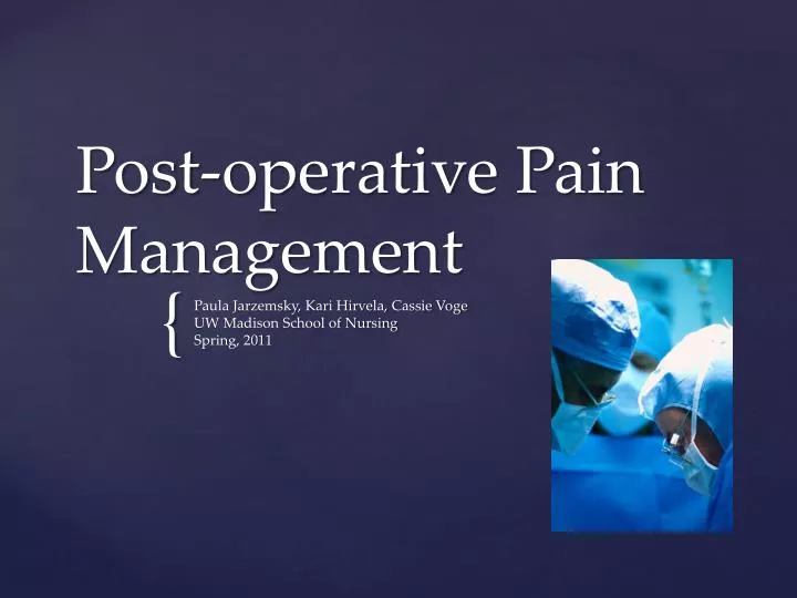 pain management presentation for nurses