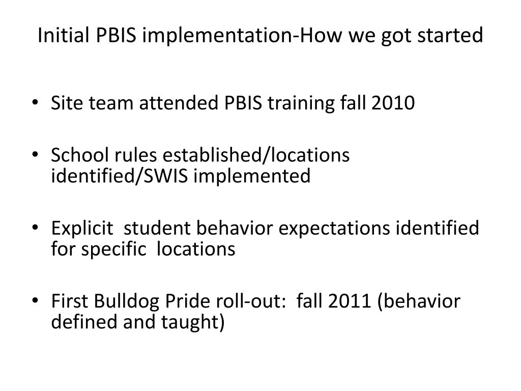 PPT - PBIS (Bulldog Pride) at Columbia Middle School Sunnyvale School ...