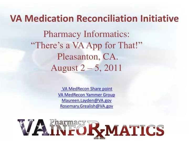 PPT VA Medication Reconciliation Initiative PowerPoint Presentation