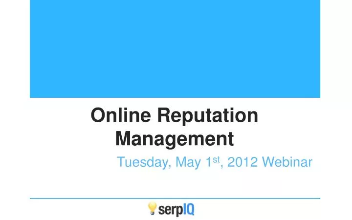 online reputation management n.