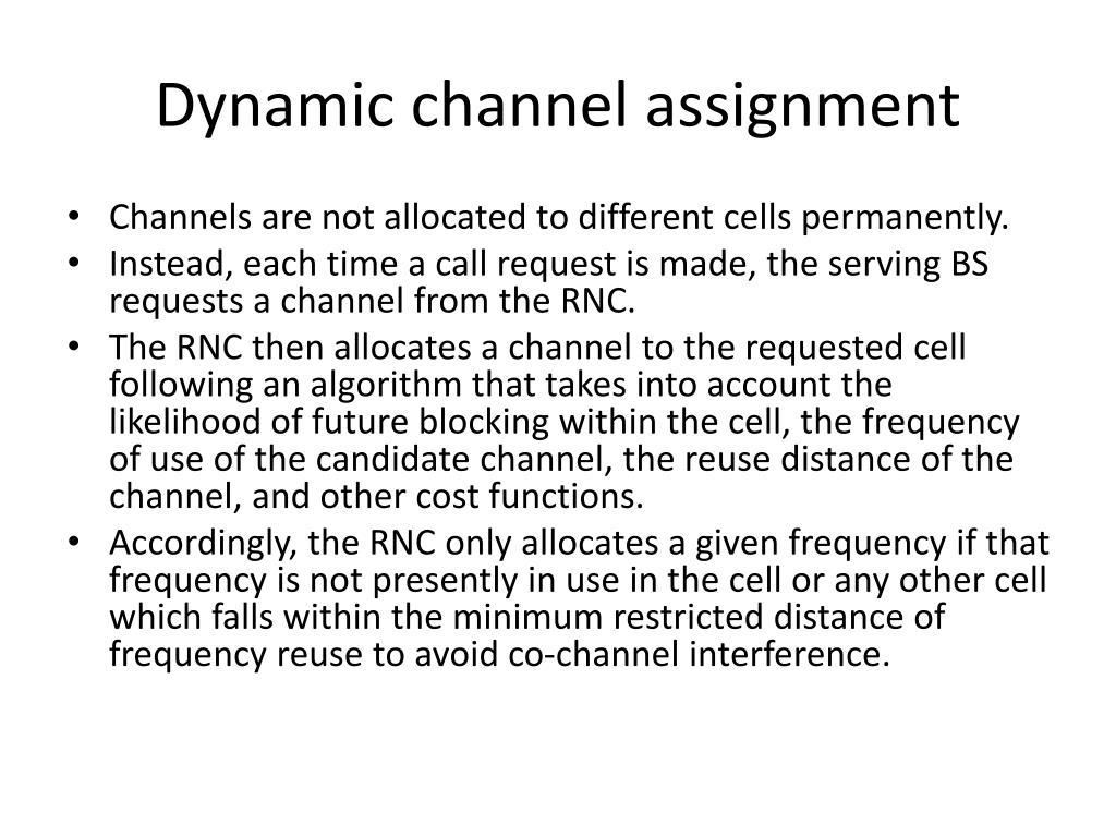 dynamic frequency assignment problem
