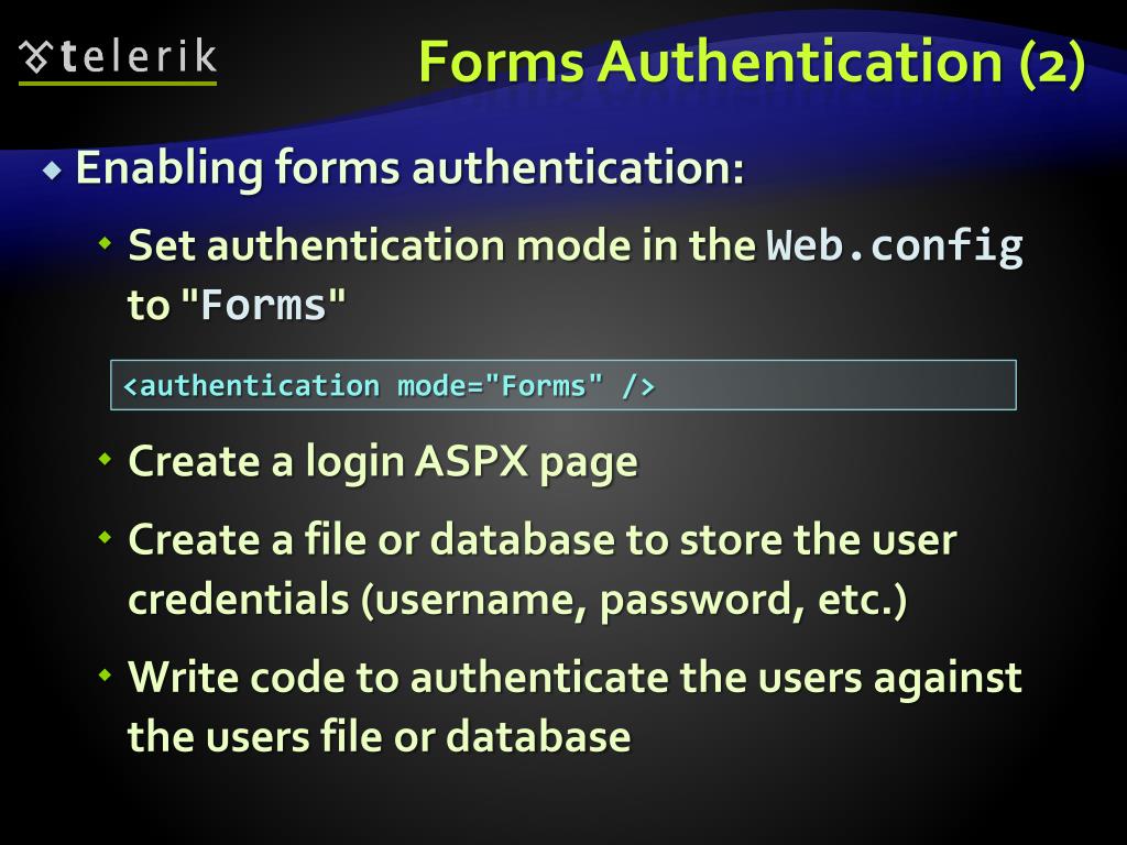 PPT Authentication & Authorization in PowerPoint Presentation