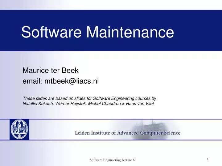 software maintenance n.