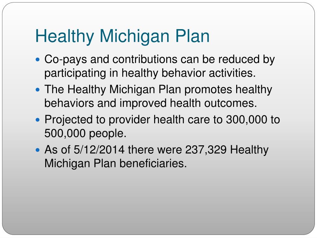 PPT Healthy Michigan Plan PowerPoint Presentation, free download ID