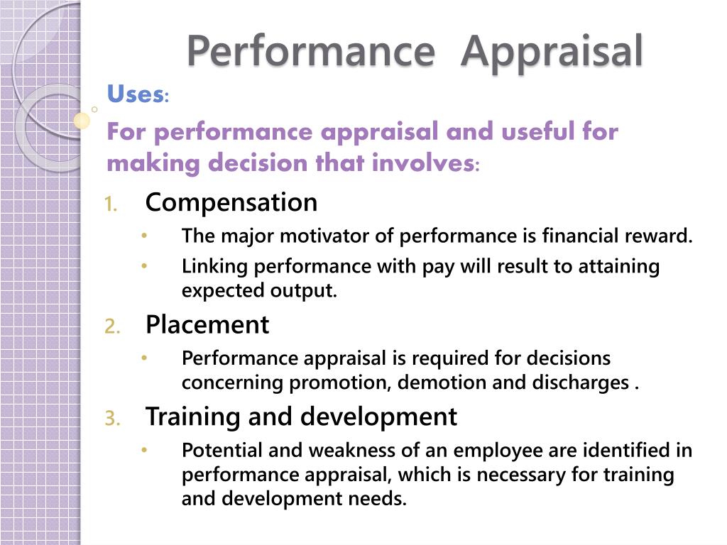 meaning of performance presentation