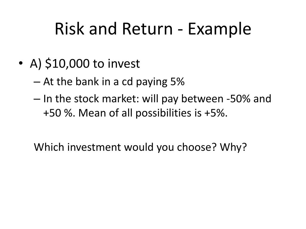 PPT - Risk and Return, Business Structures PowerPoint Presentation