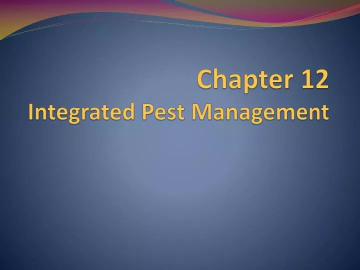 chapter 12 integrated pest management n.