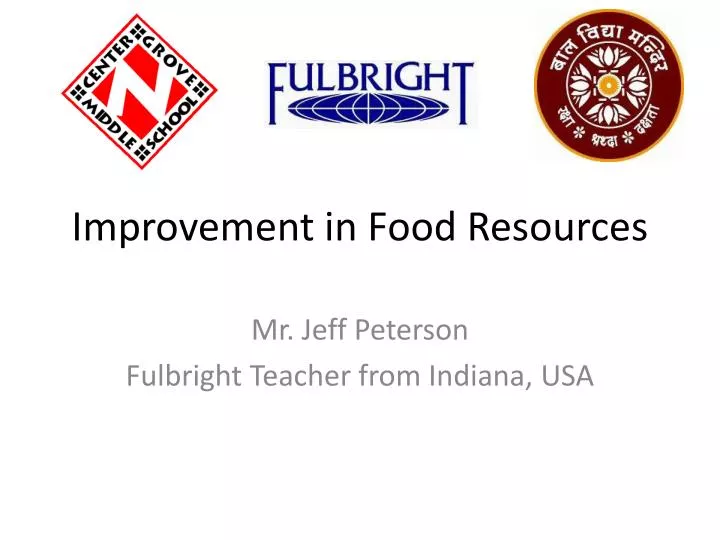 improvement in food resources presentation