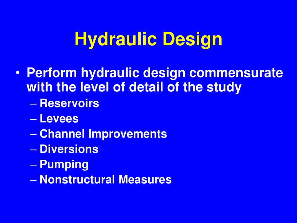 PPT Hydraulic and Hydrologic Considerations in Planning Course FLOOD