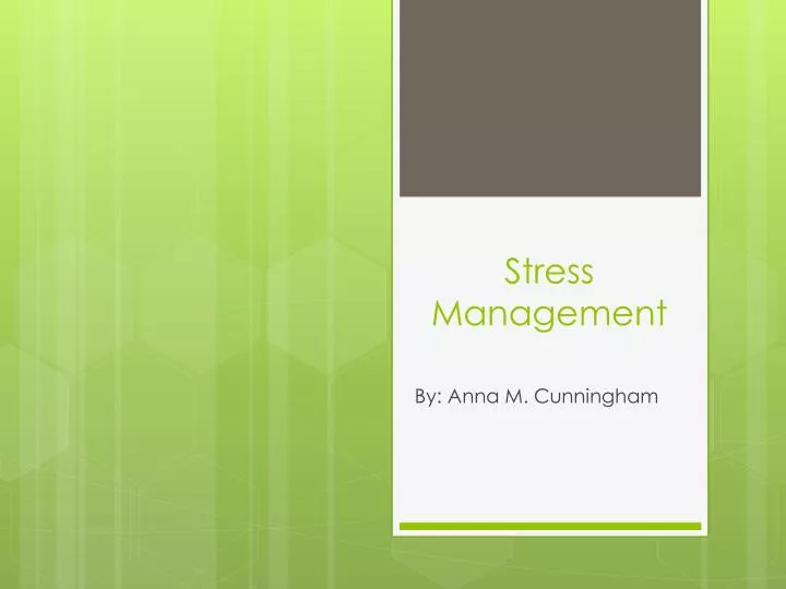 stress management n.