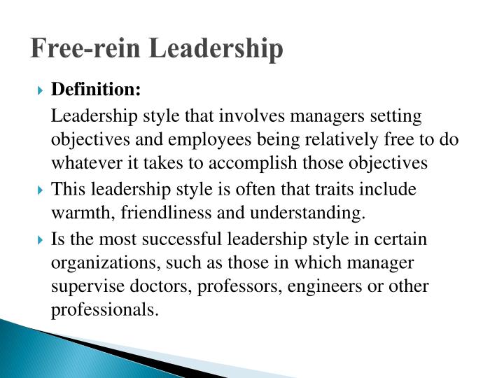 define free rein leadership
