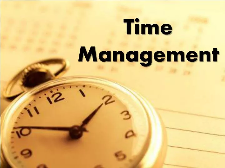 time management ppt presentation