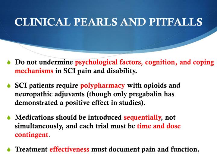 PPT - Management of chronic neuropathic pain after spinal cord injury ...