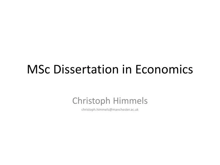 msc economics thesis topics
