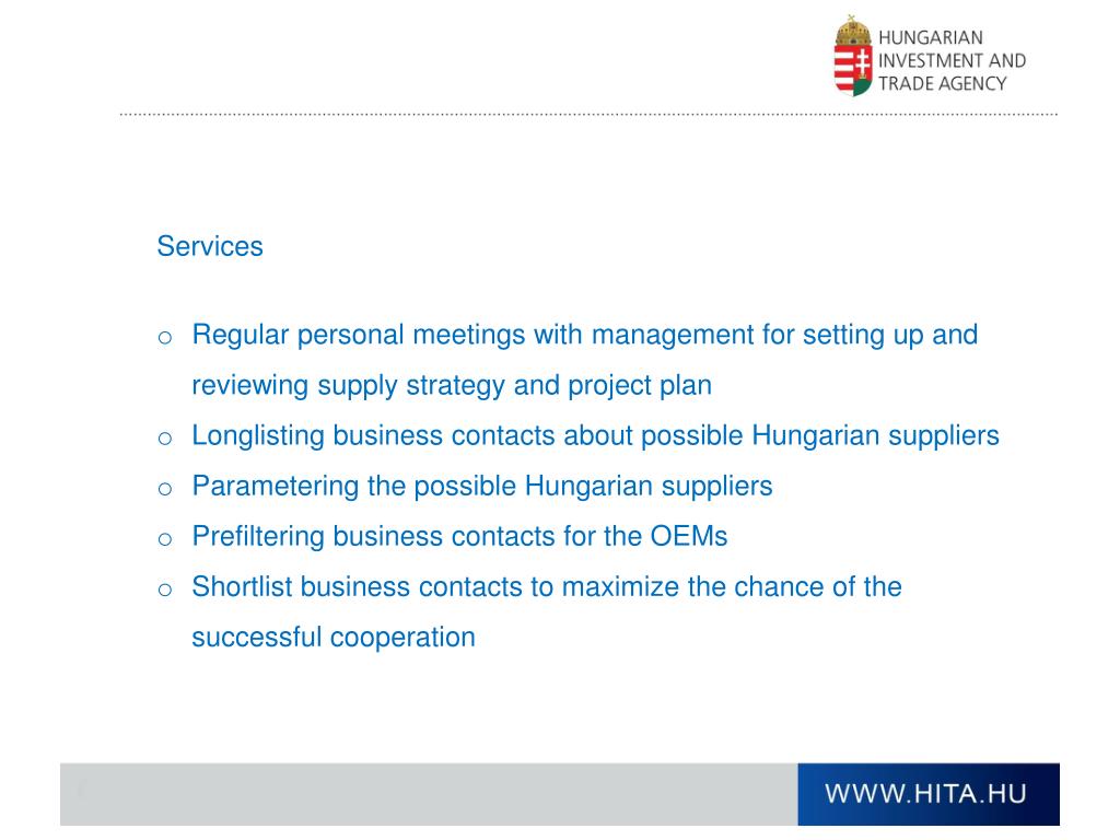 PPT The Hungarian Investment and Trade Agency PowerPoint Presentation