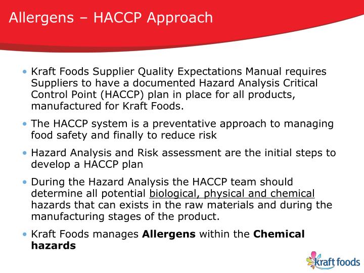 PPT Kraft Foods Supplier Quality and Food Safety Forum PowerPoint