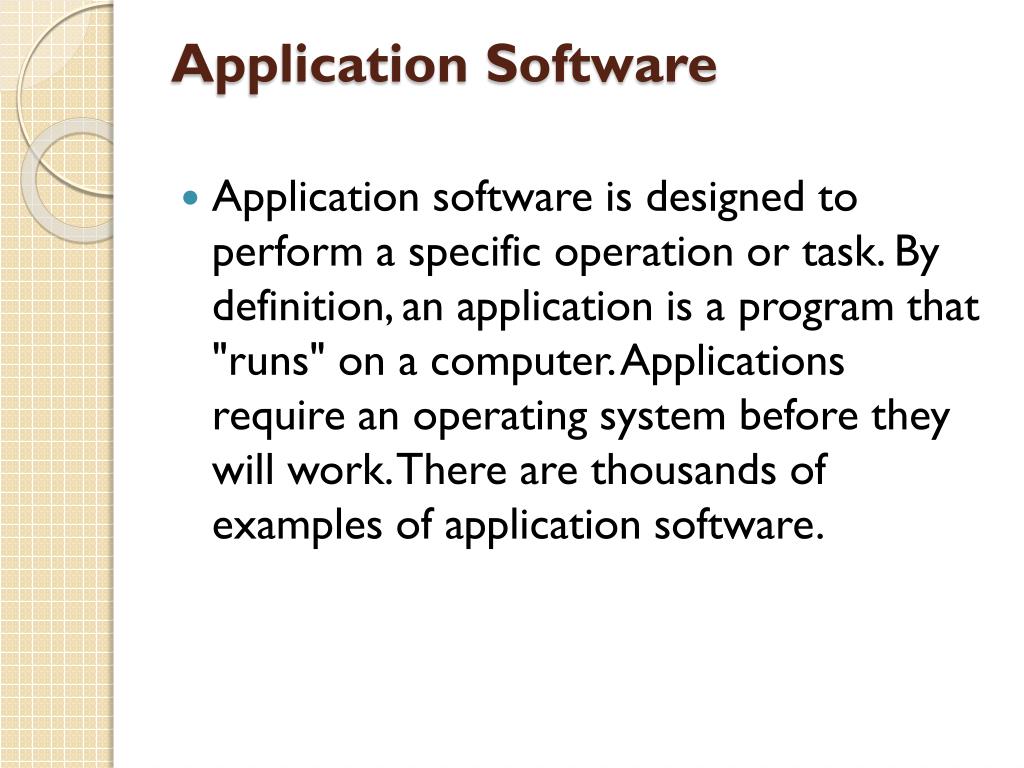 presentation on application software