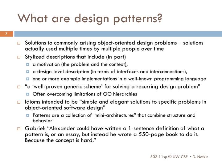 PPT - CSE503: Software Engineering Design Patterns PowerPoint ...