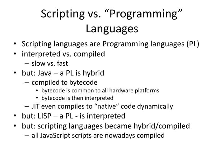 PPT - Scripting Languages Intro PowerPoint Presentation - ID:1575906
