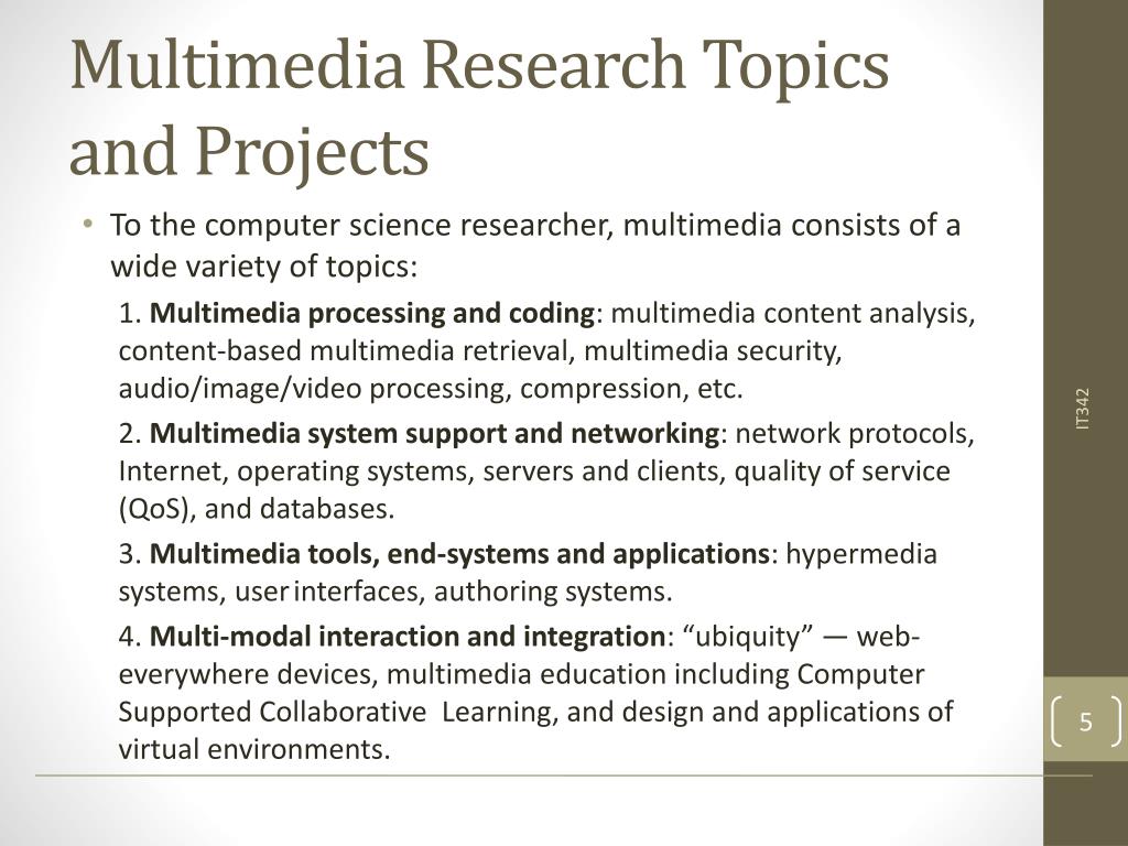 research topics for multimedia arts