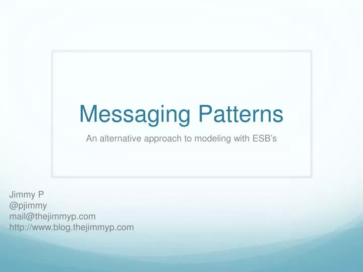 PPT - Messaging Patterns PowerPoint Presentation, free download - ID ...