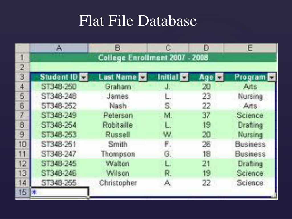 flat file database software flat file database software