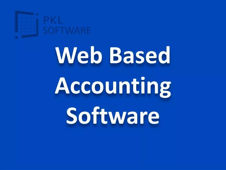 web based accounting software n.