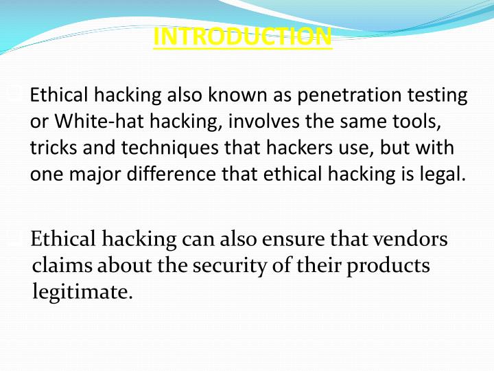 Ethical Hacking And Attacking Computer Science Essay Homework Ethical Hacking And Attacking Computer Science Essay Ethical Hacking Introduction The Word Ethical Is Defined As