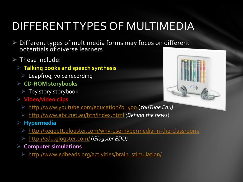 define the two types of multimedia presentation