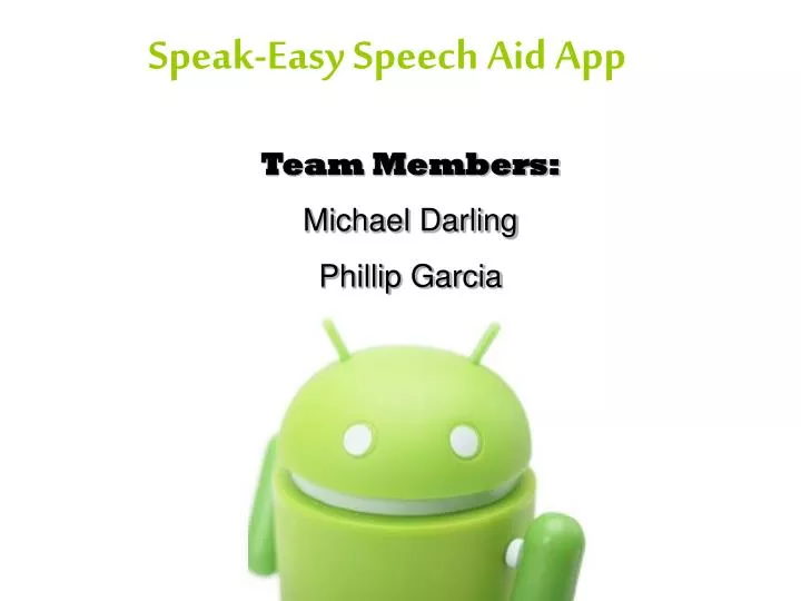 PPT SpeakEasy Speech Aid App PowerPoint Presentation, free download