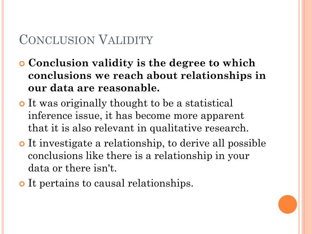 conclusion validity research definition