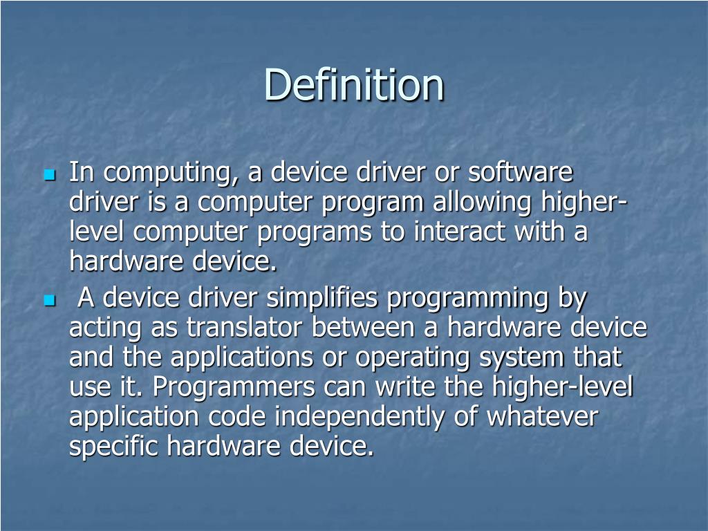 PPT - Device Drivers PowerPoint Presentation, free download - ID