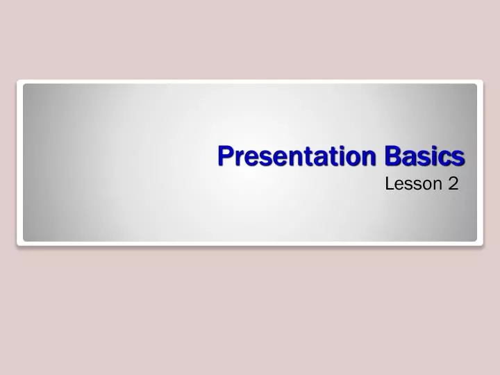 presentation basics n.