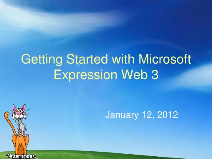 getting started with microsoft expression web 3 n.