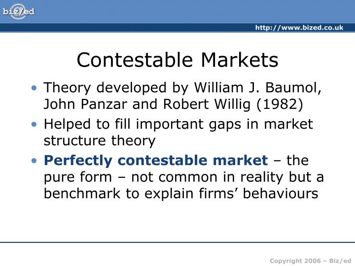 contestable market theory definition
