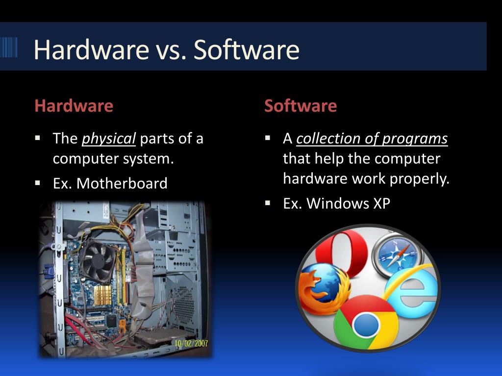 computer hardware and software powerpoint presentation