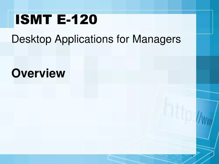 desktop applications for managers overview n.