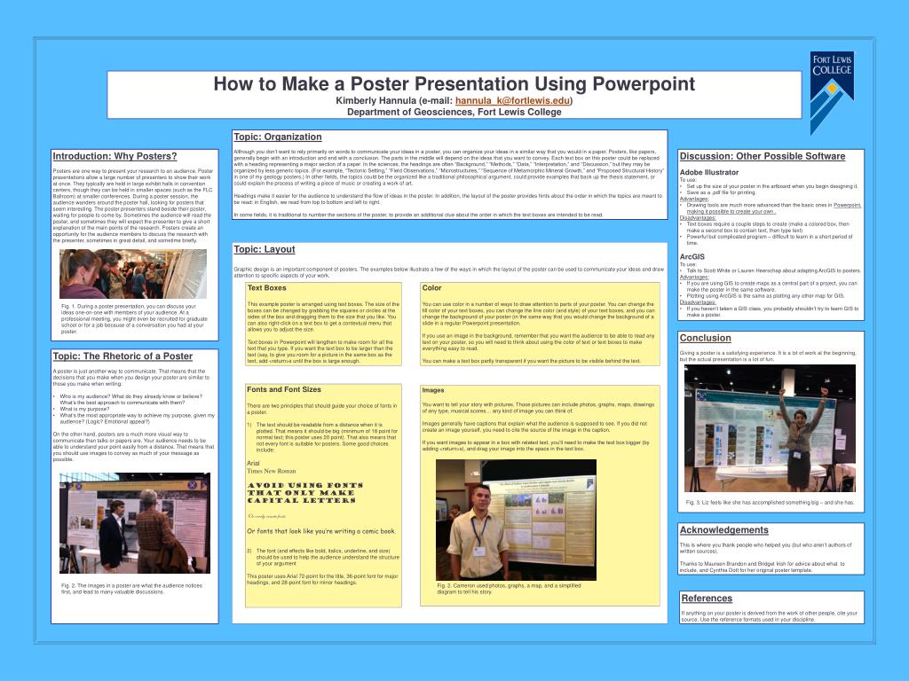 PPT - How to Make a Poster Presentation Using Powerpoint Kimberly