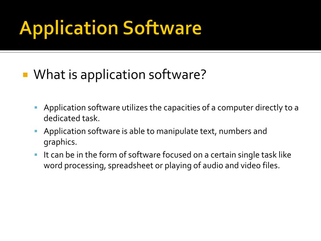 presentation about application software