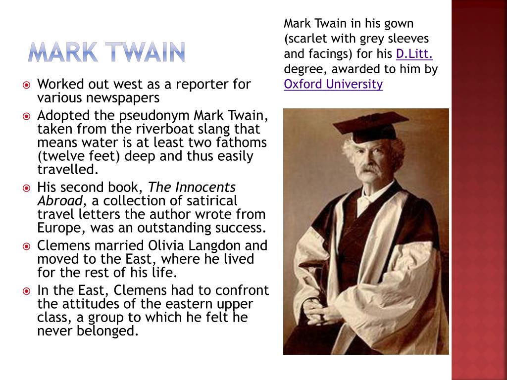Mark twain wrote the adventures of huckleberry. Mark Twain презентация. Биография марка Твена на английском языке.