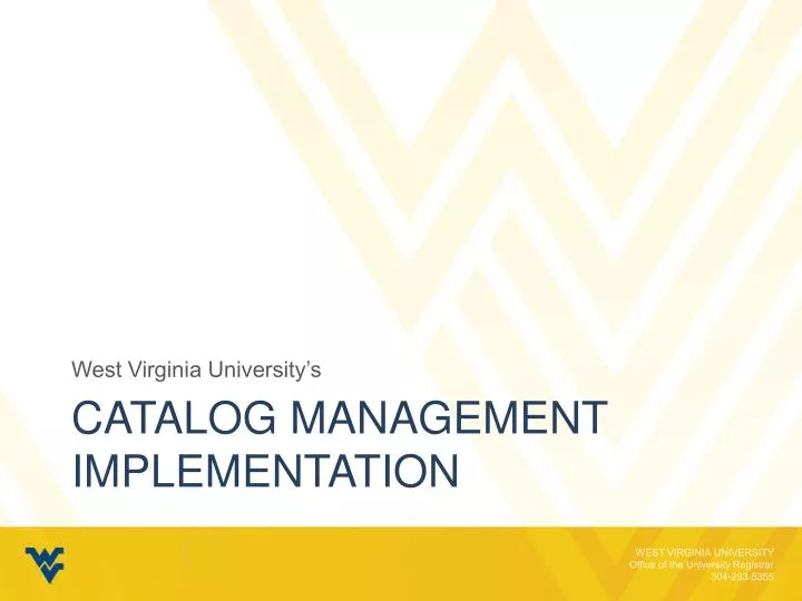 catalog management implementation n.