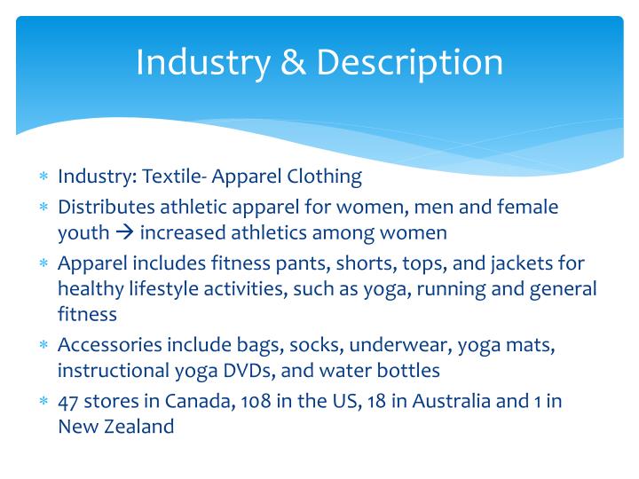 PPT LuLulemon Athletica PowerPoint Presentation ID1582237