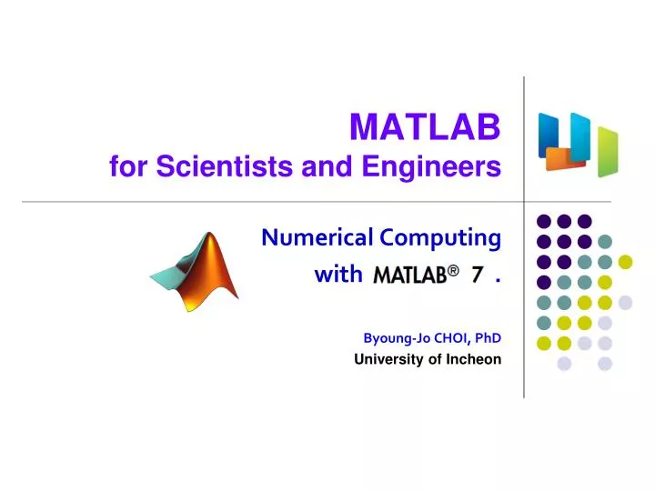 PPT - MATLAB for Scientists and Engineers PowerPoint Presentation, free ...