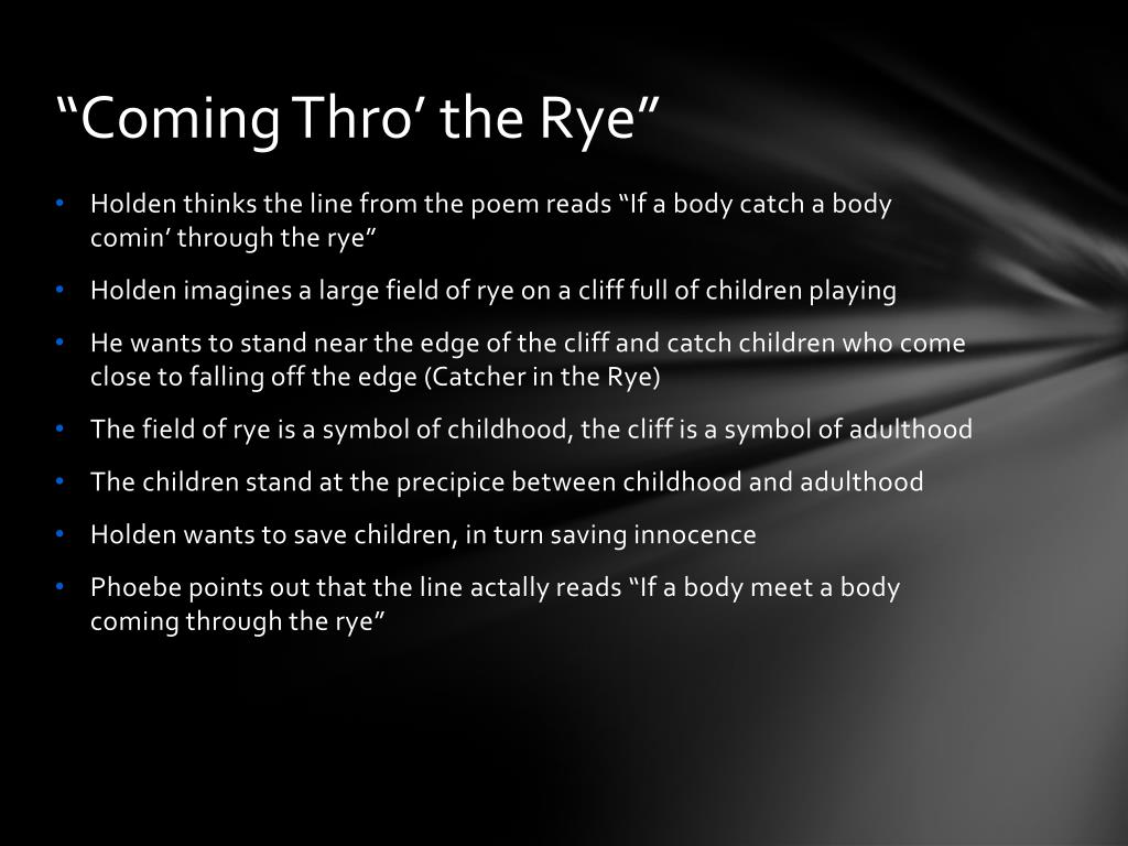 comin thro the rye poem meaning